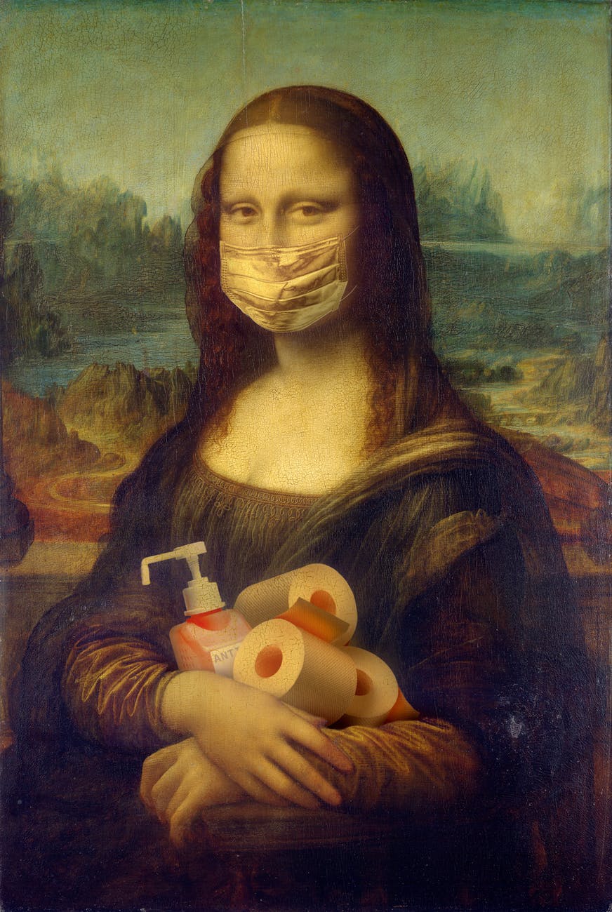 gioconda con mascherina