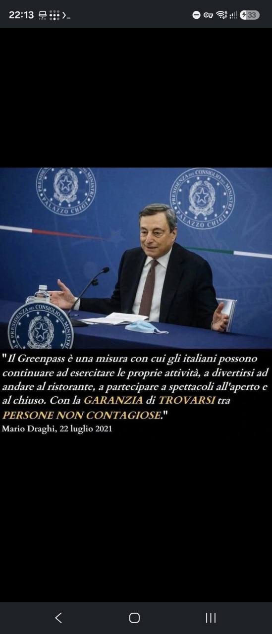 draghi green pass 22 luglio 2021